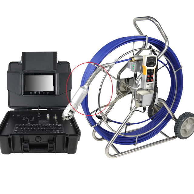 1080HD Sewer Inspection Cameras 512 Self Levelling 65mm Pan Tilt 10.1'' Display Waterproof Camera Inspection Canalisation