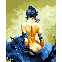 Peinture par numéros Fille DIY Kits de portraits par numéros Peinture à la main Art Cadeau Dessin sur toile