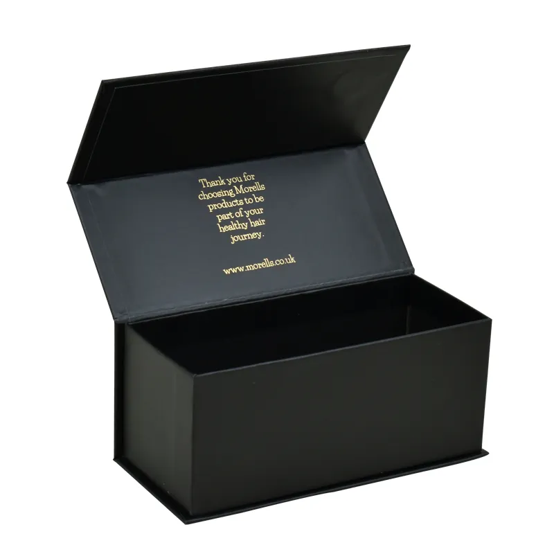 Đen mờ tùy chỉnh bao bì hộp từ lật đầu gấp bao bì Hộp quà tặng từ tính cho mỹ phẩm và quà tặng