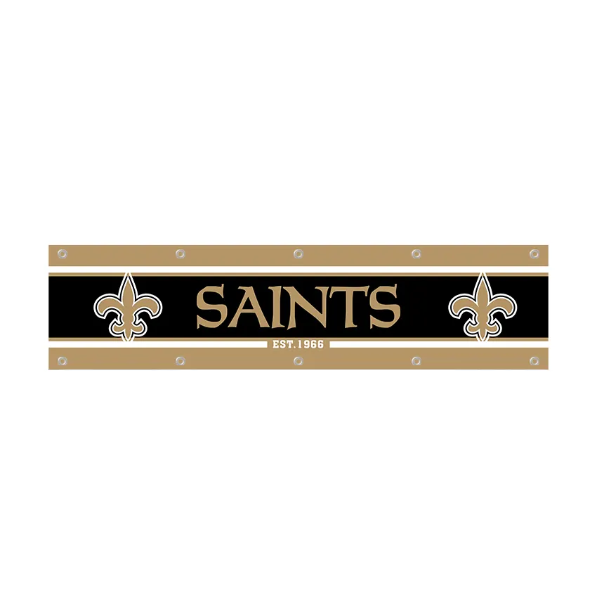 New Orleans Saints Custom Goedkoop Voetbalteam Beste Banner 2x8ft Super Vlaggen Polyester