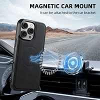 Coque de téléphone SUTENI pour iPhone 18 Pro Max, chargement magnétique sans fil, texture litchi, effet givré, cuir synthétique de luxe, compatible 17 16 Plus 15
