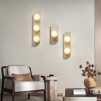 Applique murale Wabi Sabi en verre blanc, lampe de chevet, de couloir, de hall d'entrée, style nordique moderne, avec pierre de grotte jaune créative, luminaire d'escalier, Lamparas