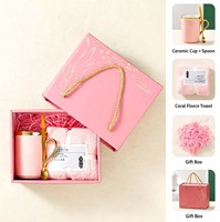 Coffret Cadeau Luxe avec Tasse, Cuillère Dorée et Foulard – Élégantes Faveurs de Mariage pour Invités, Anniversaire, Souvenir