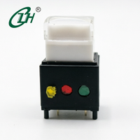 Interrupteur à bouton-poussoir électronique en plastique éclairé par LED 12 mm 12 V 1NO, marche/arrêt, à enclenchement momentané, tactile