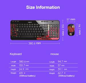 Teclado para Juegos Mk365 Original 100%, Ratón Inalámbrico Ultrafino y Set para Computadora, Teclado Instrumental Mk365 - Product Image 2