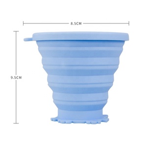 Tazza pieghevole <span class=keywords><strong>da</strong></span> esterno riutilizzabile eco-compatibile senza Bpa per uso alimentare Coffe <span class=keywords><strong>da</strong></span> tè campeggio minimalisti in Silicone bicchieri sostenibili - Product Image 2