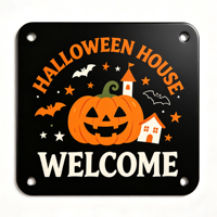 Plaque Métallique Vintage Halloween, Décoration Murale Rétro en Étain pour Bar et Pub, Panneau Chapeau de Sorcière Nuit Sinistre, Décoration Intérieure et Extérieure pour Halloween