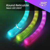 Ruban LED néon RGB 360 degrés 5V WS2812B, bande de pixels pleine couleur, tube en silicone flexible adressable IP67, dimmable, CRI élevé 70