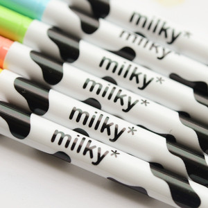 Bolígrafo de Gel Kawaii con Diseño de Vaca Color Leche, 12 Colores, para Estudiantes, Bolígrafos de Gel con Diamantes Escolares - Product Image 4