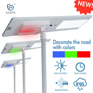 Farolas Solares Todo en Uno con Carcasa de Aluminio y Tira de Luces Decorativas de Colores, Resistentes al Agua para Exteriores, Ideales para Atracciones - Product Image 1