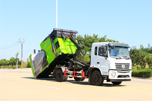 รถบรรทุกขยะแบบยกถังไฮดรอลิก Dongfeng 4x2 เกียร์ธรรมดา เครื่องยนต์ดีเซล 12-16 คิว  ชิ้นส่วนสำคัญ  ประกอบด้วย เครื่องยนต์ มอเตอร์ เกียร์บ็อกซ์ - Product Image 5