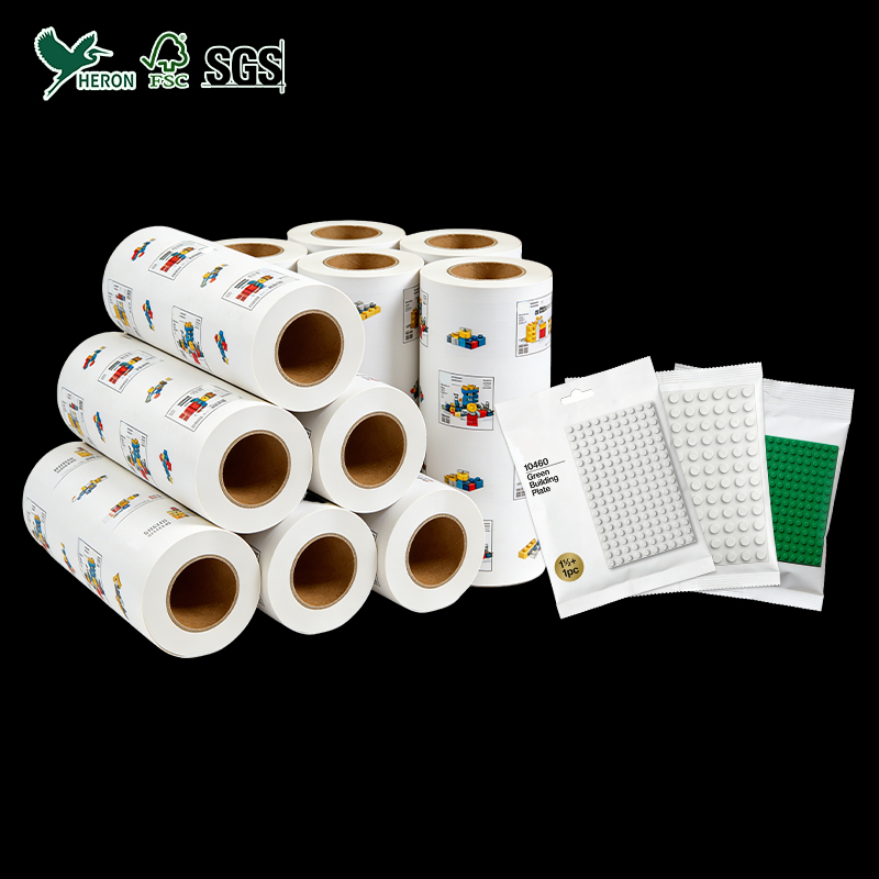 Heat-Seal Waterproof Greaseproof Plastic-Free Coated Paper for Stationery & Toy Card Packs Food-Grade Roll for Auto Packers