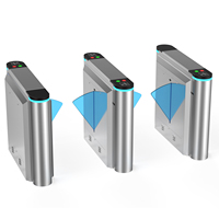 Tourniquet compact entièrement automatique de 800 mm avec code QR, RFID, en acier inoxydable, protection IP66, anti-échappement, design peu encombrant