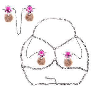 Vente en gros SM Bondage Femme Chaîne Métallique Réglable pour Femme Bdsm Bondage Sex Jewelry SM Dropshipping Pinces à Mamelon Pinces à Poitrine - Product Image 1