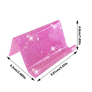 Support de téléphone portable en acrylique avec logo imprimé en plusieurs couleurs, porte-cartes de visite pour bureau - Product Image 4