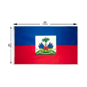 展示定制印刷国旗聚酯印刷海地伯利兹国旗