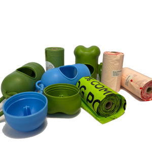 Sacs à déjections canines biodégradables Hongcheng en gros, rouleaux de sacs à déchets portables 12-50 microns, écologiques, avec logo personnalisé - Product Image 1