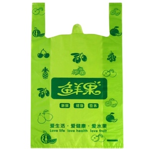 Bolsa de camiseta De plástico reciclable con estampado en caliente personalizado de HDPE con asa de chaleco para embalaje de cartón de compras - Product Image 5