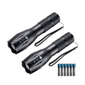 Mini Telescopic Zoom IP65 Rated <b>Rechargeable</b> 1000+ Lumens 6000K Daylight CRI 100 Bright Light Aluminum Alloy White <b>Flashlight</b> - Product Image 1