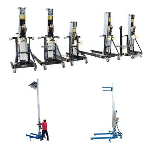 3,5 m 5M 6,5 M 7,9 M <span class=keywords><strong>Elevador</strong></span> de material de mástil único de aluminio Eficiencia de elevación en construcción y almacenamiento para alquileres - Product Image 1