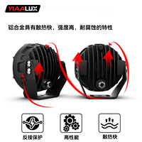 Luz LED Redonda de 5 Pulgadas para Todoterreno, Luz de Conducción con Haz de Luz Concentrado, con Soporte de Montaje en U para Camioneta, SUV, Jeep 4x4