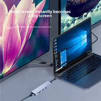 7in1 Type C Hub with LED Indicator 4K60Hz H DMI2.0 USB-C 3.0 100W PD Charging, SD TF 3.0 Card Reader Laptop Applicable