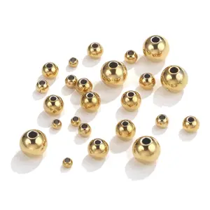 Perline personalizzate a buon mercato in acciaio inossidabile oro argento accessori in acciaio inossidabile per creare gioielli