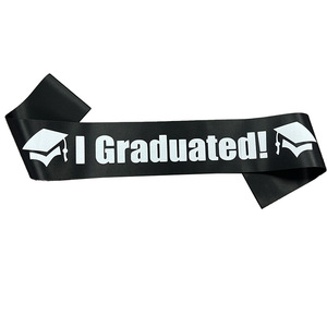 Fascia 'I GRADUATED' all'ingrosso, Forniture per decorazioni per feste di compleanno, Fascia 'I GRADUATED' personalizzata per la classe del 2026 - Product Image 5