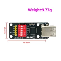 Modul Ch9350 Menyembunyikan Keyboard dan Mouse ke Port Serial, Keyboard Virtual, Pemindai Kode Batang, Produk IC KVM