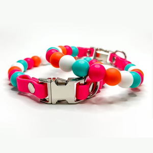 Yile <b>Pets</b> Beaded Dog <b>Collar</b> Waterproof Fashion <b>Pet</b> <b>Collar</b> For Outdoor Use - Product Image 1