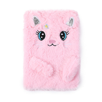 Cubierta de Animal de peluche para estudiantes de primaria, cuaderno de grabación con pelo, diario