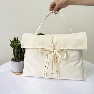 BSCI Custom Logo Natural Storage Cotton Canvas Drawstring Bag <b>Gift</b> Cloth Dust Cotton Canvas <b>Envelope</b> Pouch for Handbag - Product Image 6