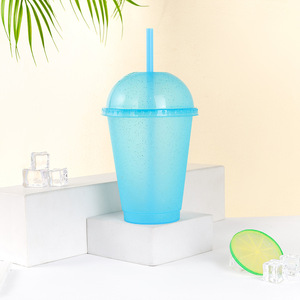 Vasos Reutilizables de Plástico Ecológico de 16 Onzas con Tapa de Domo y Pajitas para Viajes, Cumpleaños y Fiestas - Product Image 3