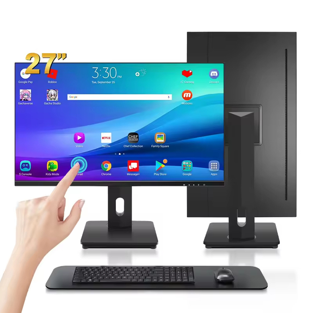 New Desktop  Borderless 27 Inch Touch Screen Monitor 10 Points Capacitive PCAP LCD Touchscreen Display For Restaurant Game