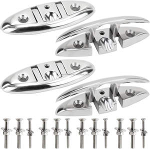 Herrajes de Montaje para Embarcaciones, Grillete de Cubierta Plegable de Acero Inoxidable 316, Grillete Empotrado para Amarre de Cuerdas - Product Image 2