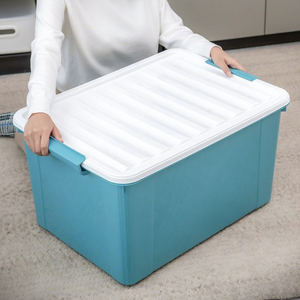 กล่องเก็บของพลาสติกใสทรงสี่เหลี่ยมผืนผ้าขนาดใหญ่พิเศษ ยี่ห้อซีเทียนหลง สีพื้น หนาพิเศษ สำหรับจัดเก็บเสื้อผ้าและของใช้สำหรับการย้ายบ้าน - Product Image 1