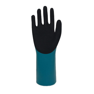 Gants de sécurité en nitrile doublement enduits Gants de travail chauffants imperméables EN388 résistants aux produits chimiques doublés de nylon Taille XL - Product Image 5