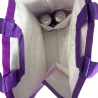 Sac fourre-tout réutilisable en PP tissé écologique avec poignées en sangle PP, taille moyenne, poche intérieure, logo personnalisé, fermeture éclair, pour le shopping (vente en gros)