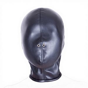 Capuche de masque Bdsm en cuir PU souple avec petits trous de nez - Product Image 1