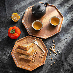 <span class=keywords><strong>Plateau</strong></span> de thé de fruits octogonal en bois de noyer moderne simple Snack assiette décorative <span class=keywords><strong>plateau</strong></span> de service à <span class=keywords><strong>dessert</strong></span> au <span class=keywords><strong>fromage</strong></span> - Product Image 1