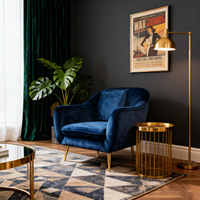 Canapé de salon moderne, tissu de luxe, fauteuils de salon rembourrés, meubles certifiés SANS BSCI