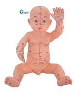 Modèle de simulation d'acupuncture en PVC pour nourrissons et enfants Poupée d'entraînement de massage pédiatrique à point d'acupuncture général pour les sciences médicales