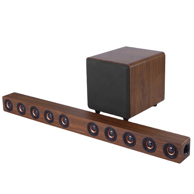 Subwoofer 2.1 Soundbar TV Coaxial/Optical/Aux/USB/TF Card Surround Sound 39.5-Inch TV Sound Bar