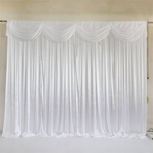 <span class=keywords><strong>Murs</strong></span> suspendus en soie de glace blanche, panneaux de fond, rideau transparent pour la décoration de scène de mariage, de Banquet, de fête - Product Image 2