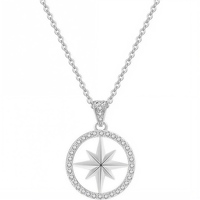Collar con Colgante de Estrella de la Suerte LUOYUNE, Collar de Cadena con Eslabones Circulares de Cobre Chapado en Oro de 18K con Circonita Cúbica para Mujer, Regalos