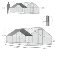 Nouveau 2025 – Poulailler Moderne en Métal 6x3x2m – Durable, Facile à Assembler, Enclos et Cage Extérieurs Personnalisables pour Poules