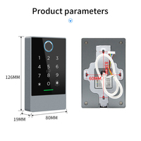 Lecteur de contrôle d'accès intelligent TTLock avec empreinte digitale et carte, IP67, sans fil, Wi-Fi, avec fonction de réinitialisation pour le contrôle d'accès