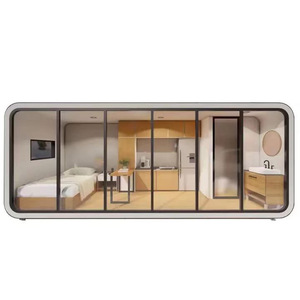 Offre Spéciale petit bureau de luxe Pod 12 20 40 pieds avec meubles Apple Container House pour hôtels Utilisation en extérieur Panneau sandwich fabriqué - Product Image 1