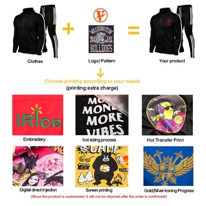 Chándal con cremallera para <span class=keywords><strong>hombre</strong></span> de alta calidad, chándal colorido para correr, <span class=keywords><strong>sudadera</strong></span> con cremallera con estampado en blanco y bolsillo - Product Image 4