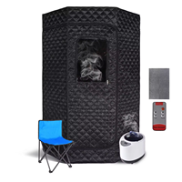 Kit Sauna uap basah kecantikan portabel, Kit Sauna uap basah Spa seluruh tubuh Modern untuk relaksasi rumah